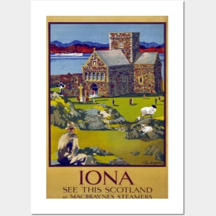 Vintage Travel Poster Scotland Iona Posters and Art